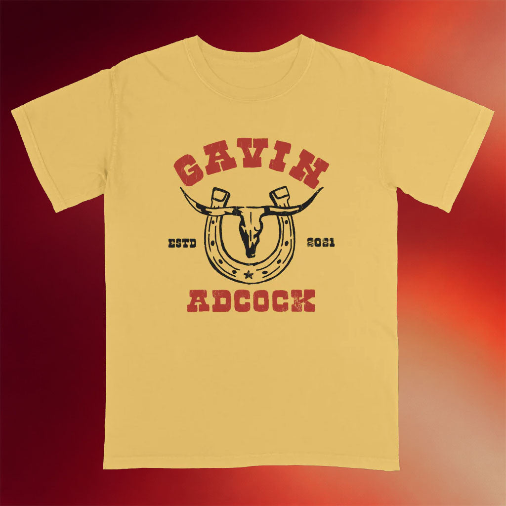 Gavin Adcock Merch 2026 Lucky Steer Head T-Shirt Present For Country Music Fans - Mouldking