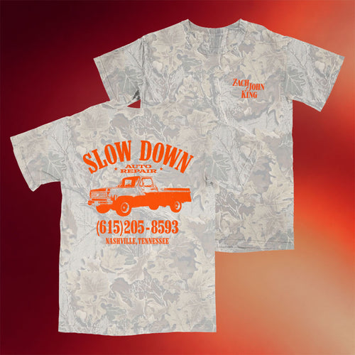 Zach John King Merch 2026 Slow Down Realtree Camo T-Shirt Presents For Music Lovers - Mouldking