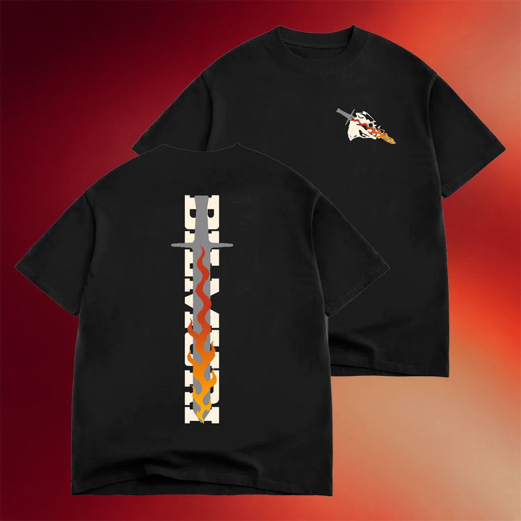 Bilmuri Merch 2026 Flaming Sword Logo T-Shirt Black Bilmuri Shirt Best Gift For Him - Mouldking