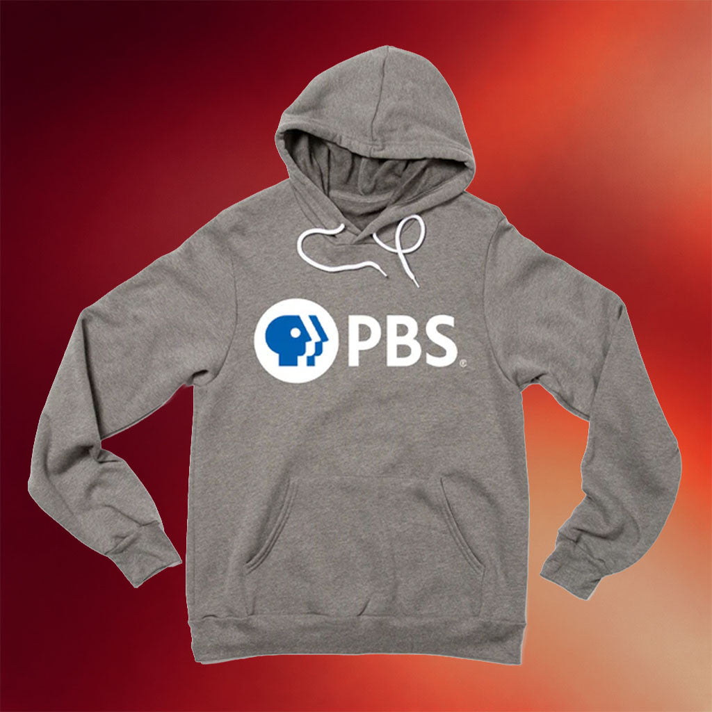 PBS Merch 2026 PBS White Logo Hoodie Public Broadcasting Service Hoodie Geek Gifts - Mouldking