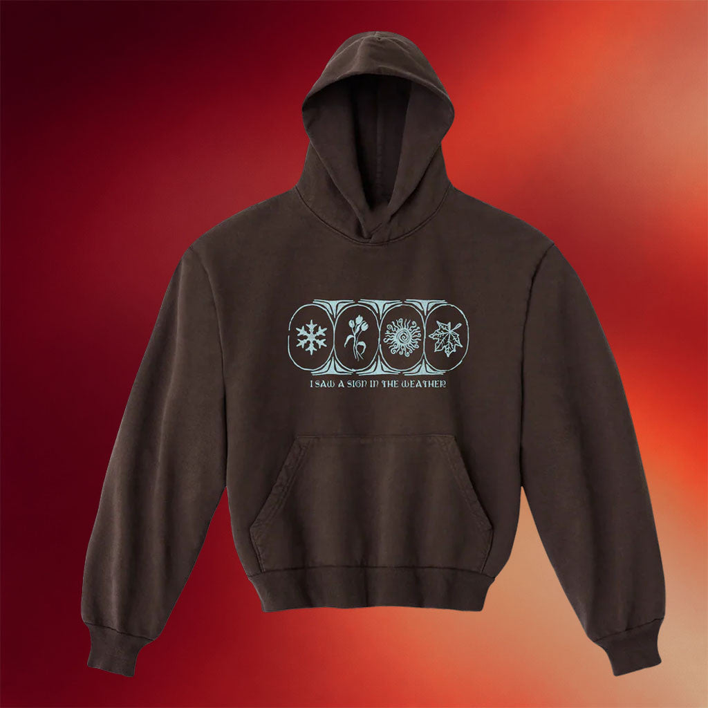Rounder Merch Bella White I Saw A Sign In The Weather Hoodie Gifts For Music Lovers - Mouldking