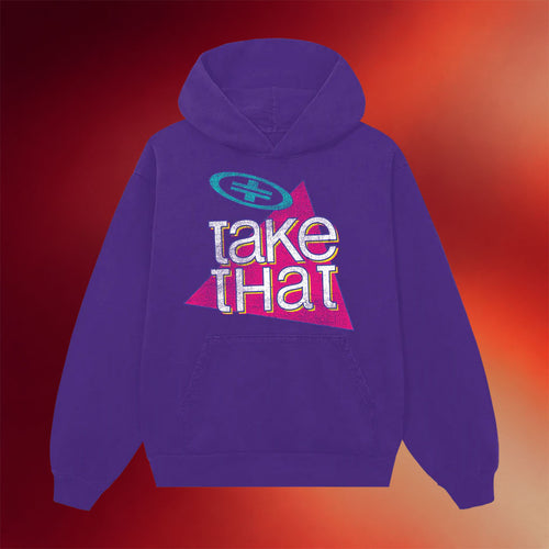 Take That Merch 90's Triangle Logo Purple Hoodie Gifts Ideas For Pop Lovers - Mouldking