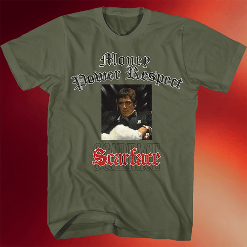 Scarface Shirt Tony Montana Money Power Respect Scarface T-Shirt Dad Gifts For Father's Day