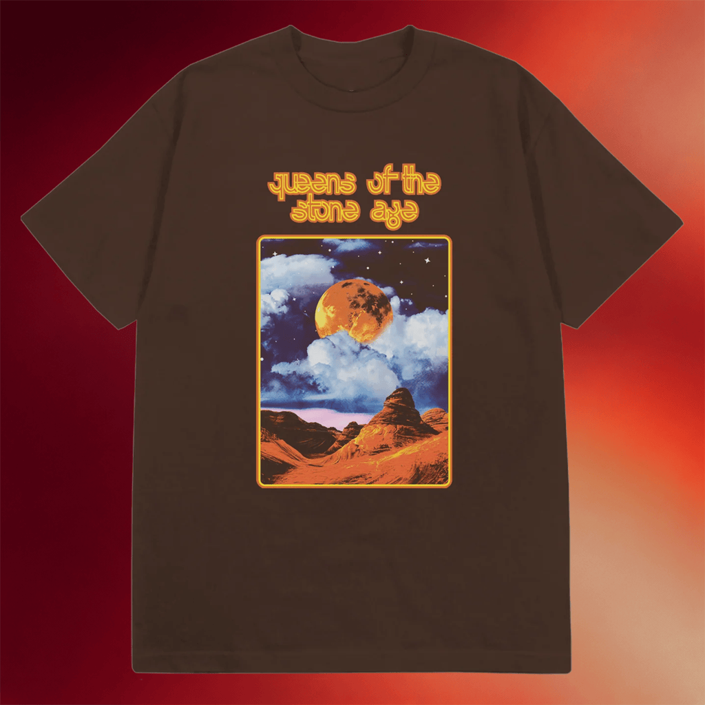 Queens Of The Stone Age Merch 2026 Moon Landscape T-Shirt Gift Ideas For Rock Lovers