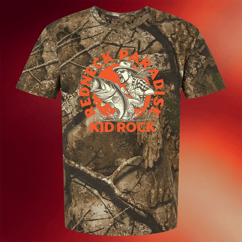 Kid Rock Merch 2026 Redneck Paradise Camo T-Shirt Cool Gifts For Music Lovers