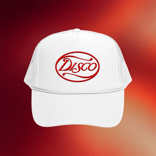 Disco Lines Merch 2026 Disco Trucker Hat White Music Lover Gifts For Him