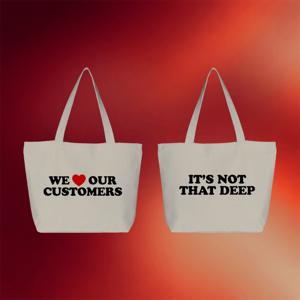 Demi Lovato Tour Merch 2026 We Love Our Customers Tote Bag It's Not That Deep Totes Fan Gifts