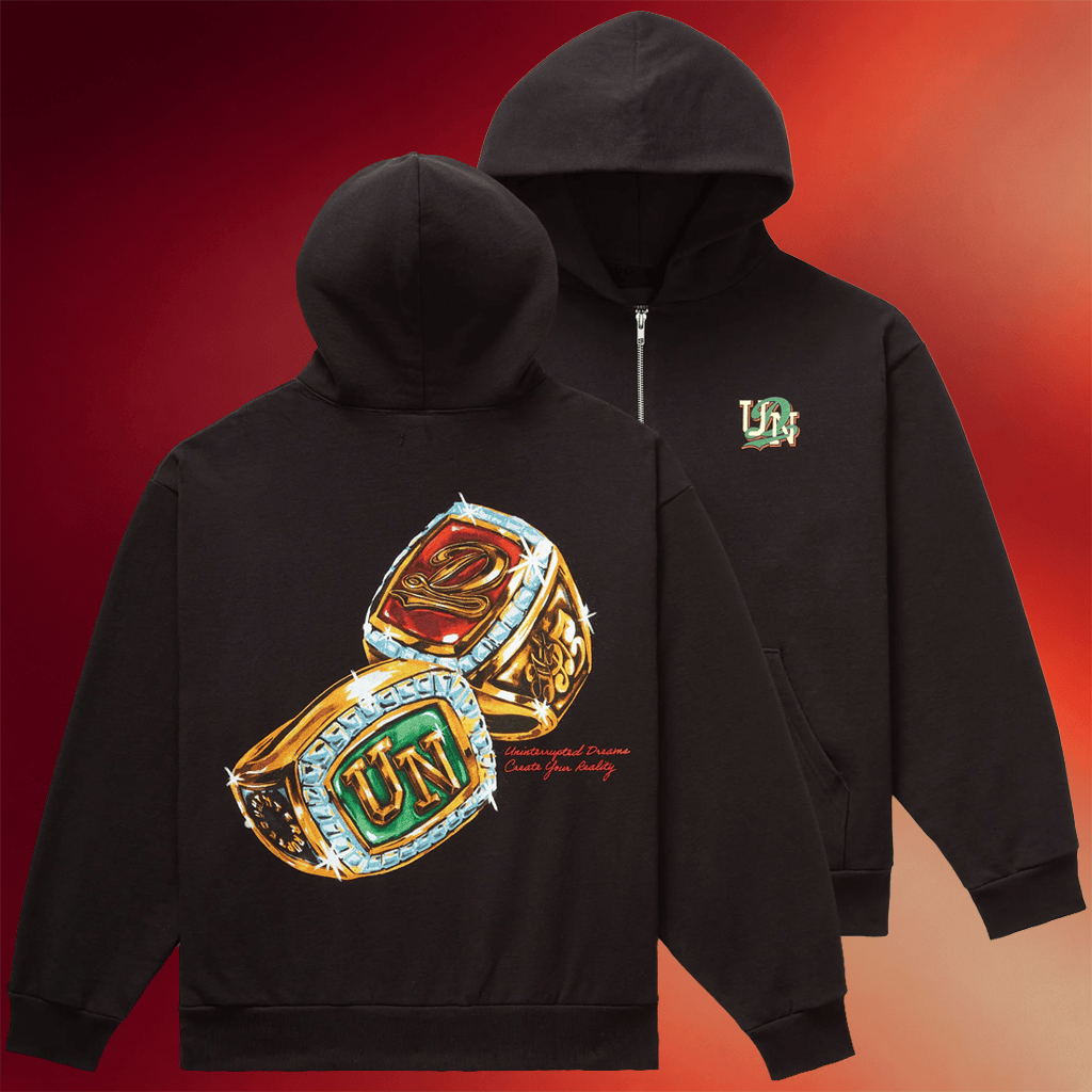 Dreamville Merch Dreamville x UN Championship Rings Zip Hoodie Birthday Ideas For Son