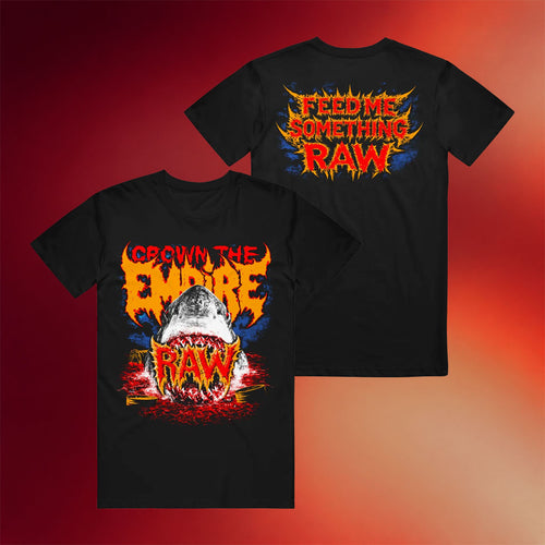 Crown The Empire Merch 2026 Shark Black T-Shirt Feed Me Something Raw Shirt Gift For Brothers