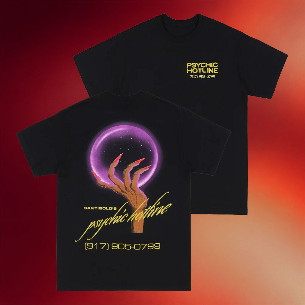 Santigold Merch 2026 Santigold Psychic Hotline T-Shirt Black Best Gift For Sisters