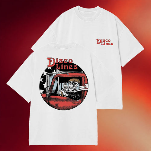 Disco Lines Merch 2026 Disco Lines Trucker T-Shirt White Music Related Gifts For Guys