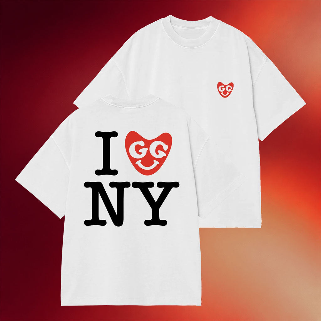 Disco Lines Merch 2026 I Love NY T-Shirt White Gift Ideas For Music Lovers