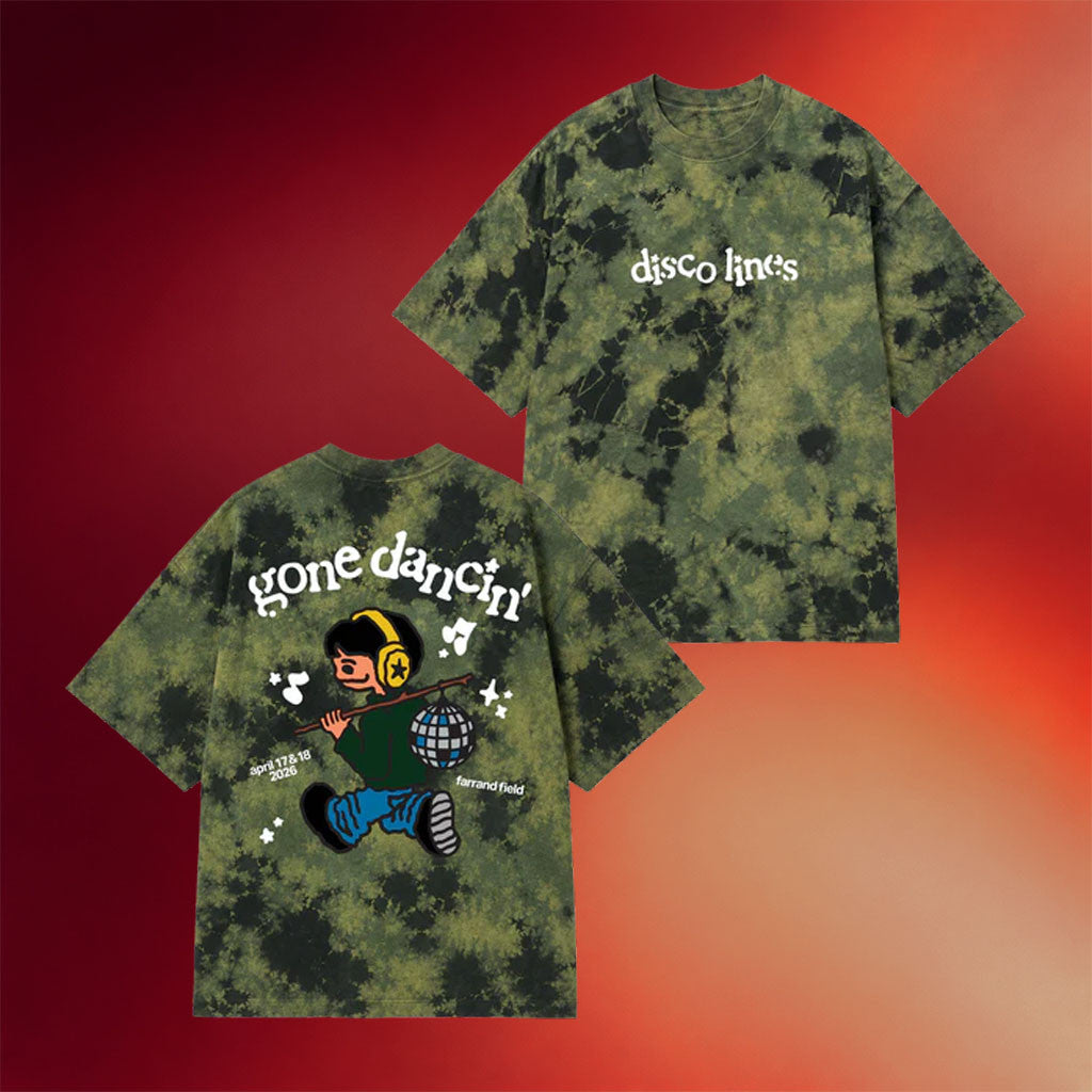 Disco Lines Merch 2026 Gone Dancing Tie Dye T-Shirt Present For Brothers