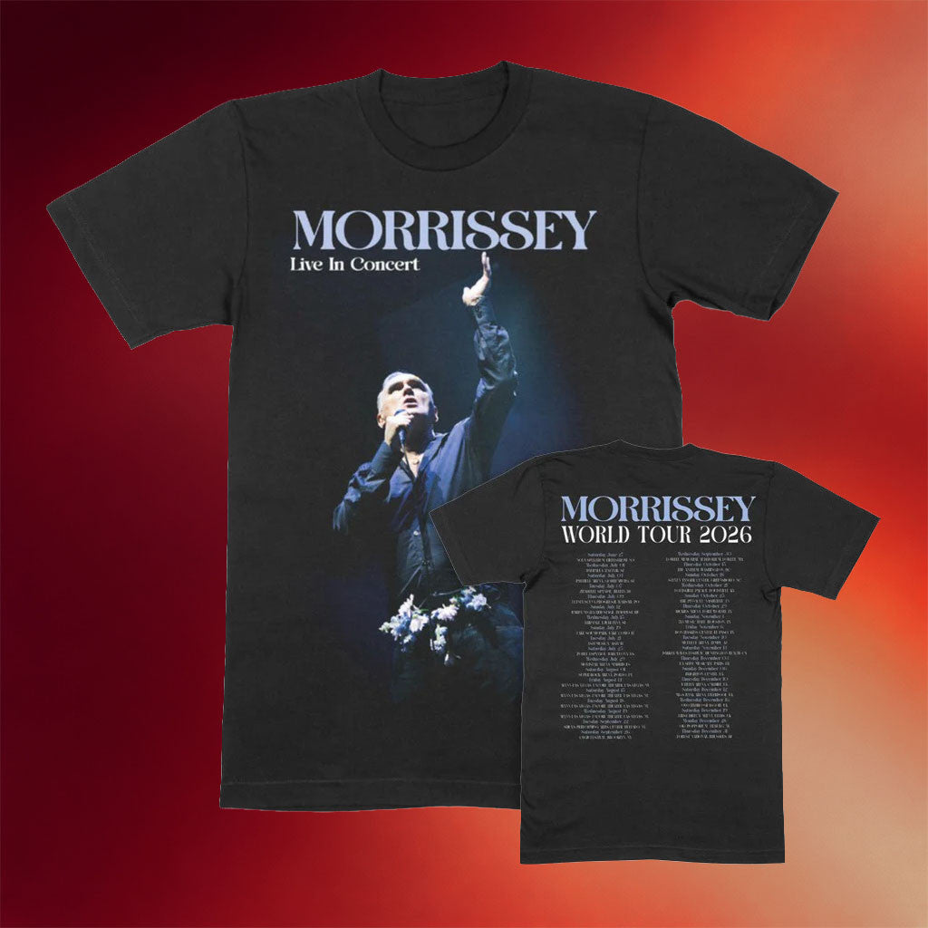 MPorium Merch 2026 Morrissey World Tour 2026 Flowers Black T-Shirt Gift For Music Fans