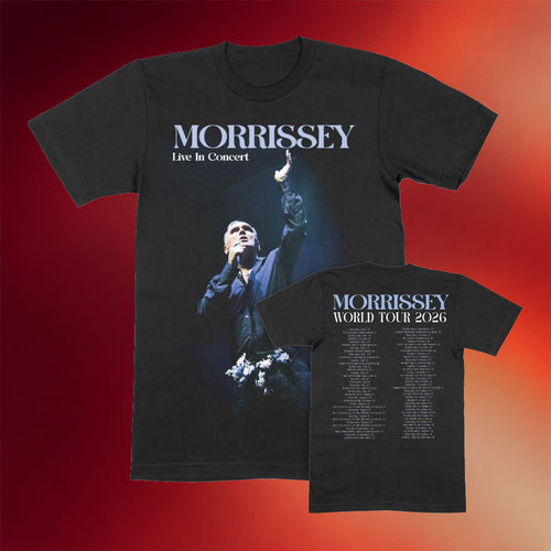 MPorium Merch 2026 Morrissey World Tour 2026 Flowers Black T-Shirt Gift For Music Fans