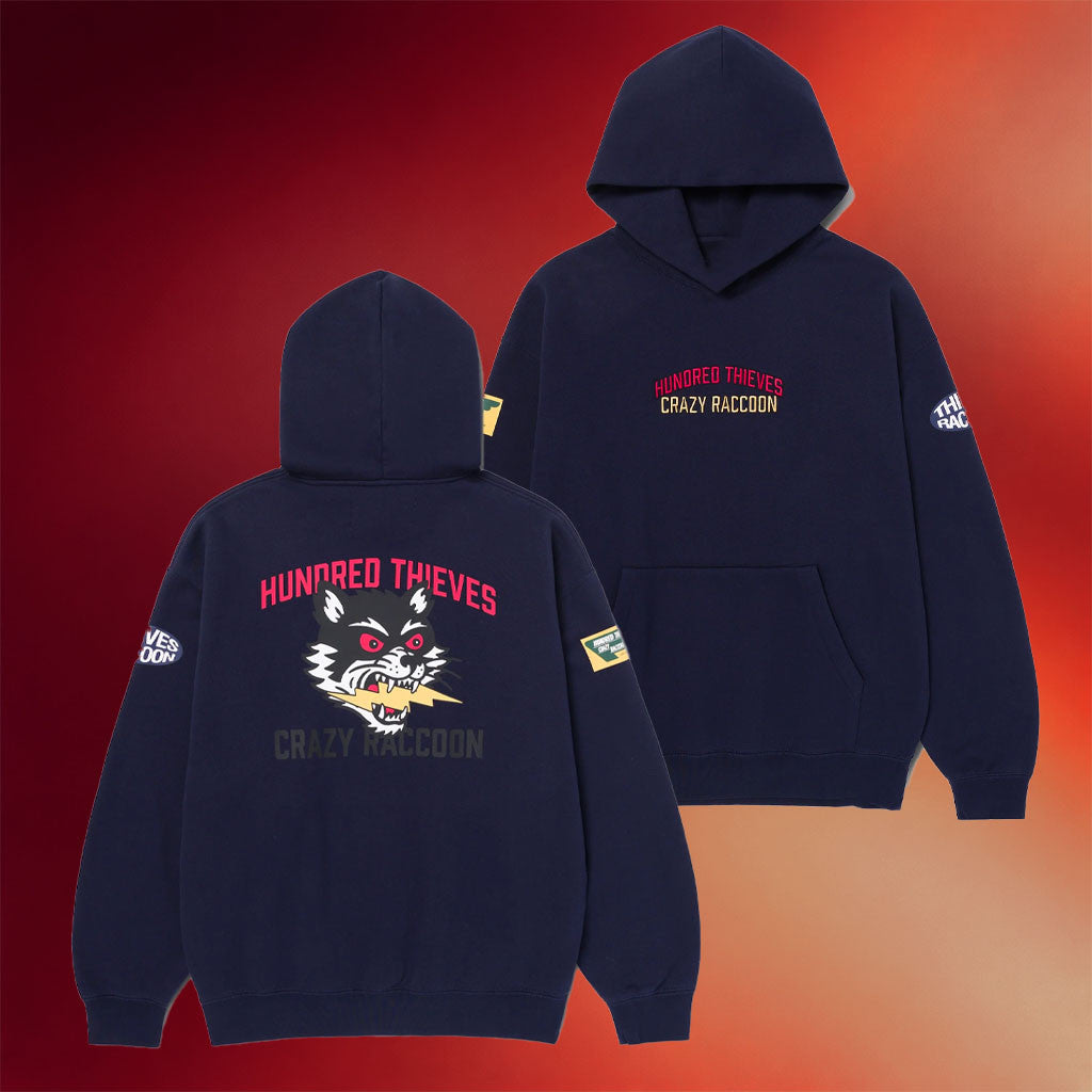 100 Thieves Merch CR X 100T La To Tokyo Hoodie Hundred Thieves Crazy Raccoon Hoodie Him Gifts