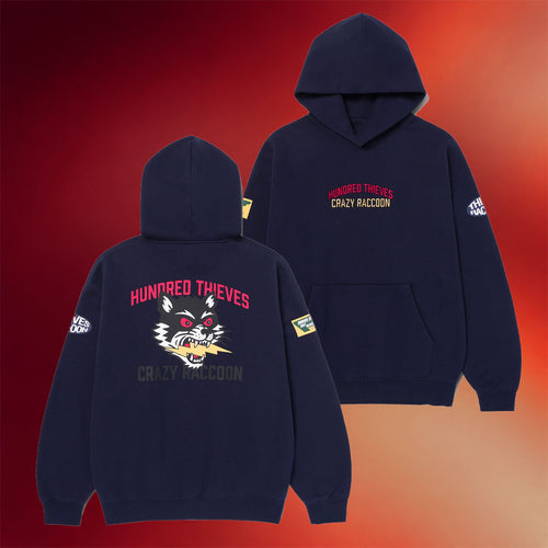 100 Thieves Merch CR X 100T La To Tokyo Hoodie Hundred Thieves Crazy Raccoon Hoodie Him Gifts