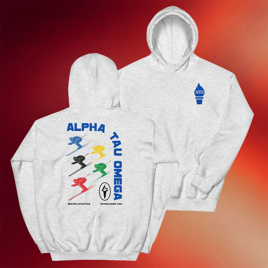 Alpha Tau Omega Merch ATO Winter Games Hoodie Gifts For Ski Lovers