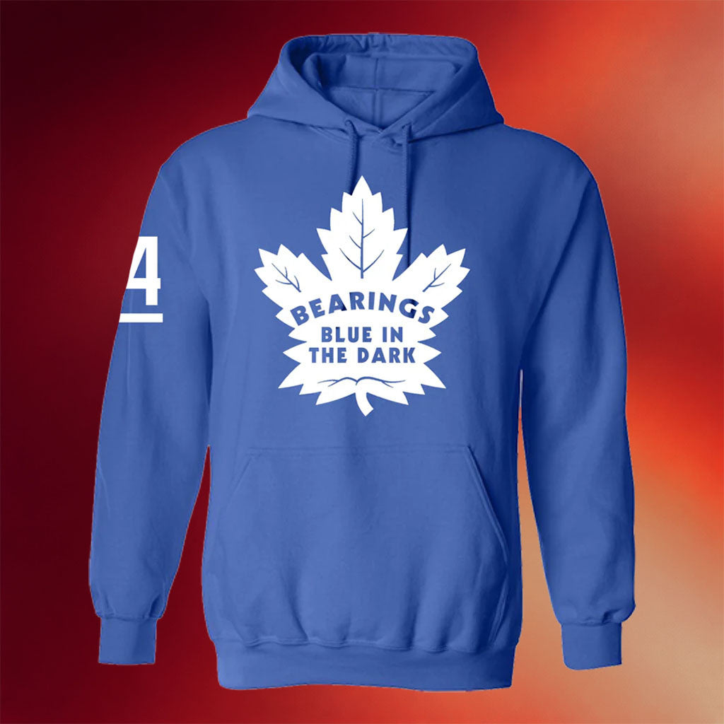 Bearings Merch Toronto Leaf Hoodie Bearings Blue In The Dark Hoodie Gifts For Music Fans