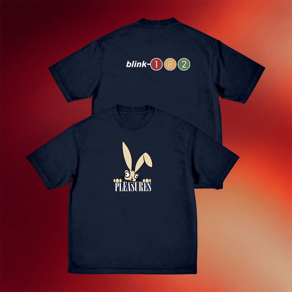 Blink 182 Merch 2026 PLEASURES X Blink 182 Bunny Peek T-Shirt Blink 182 Bunny Shirt Fan Gifts