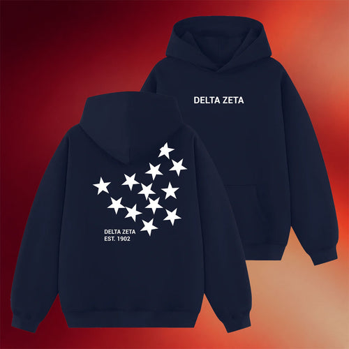 Delta Zeta Merch Star Girl Sorority Hoodie Birthday Gift For Her