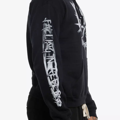 Falling In Reverse Merch Falling In Reverse Chrome Thorns Logo Hoodie Gifts For Rock Band Lovers