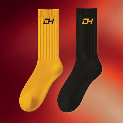 Daydrian Harding Merch 2026 Split Black Yellow Socks D'Aydrian Harding Merch Gifts Ideas