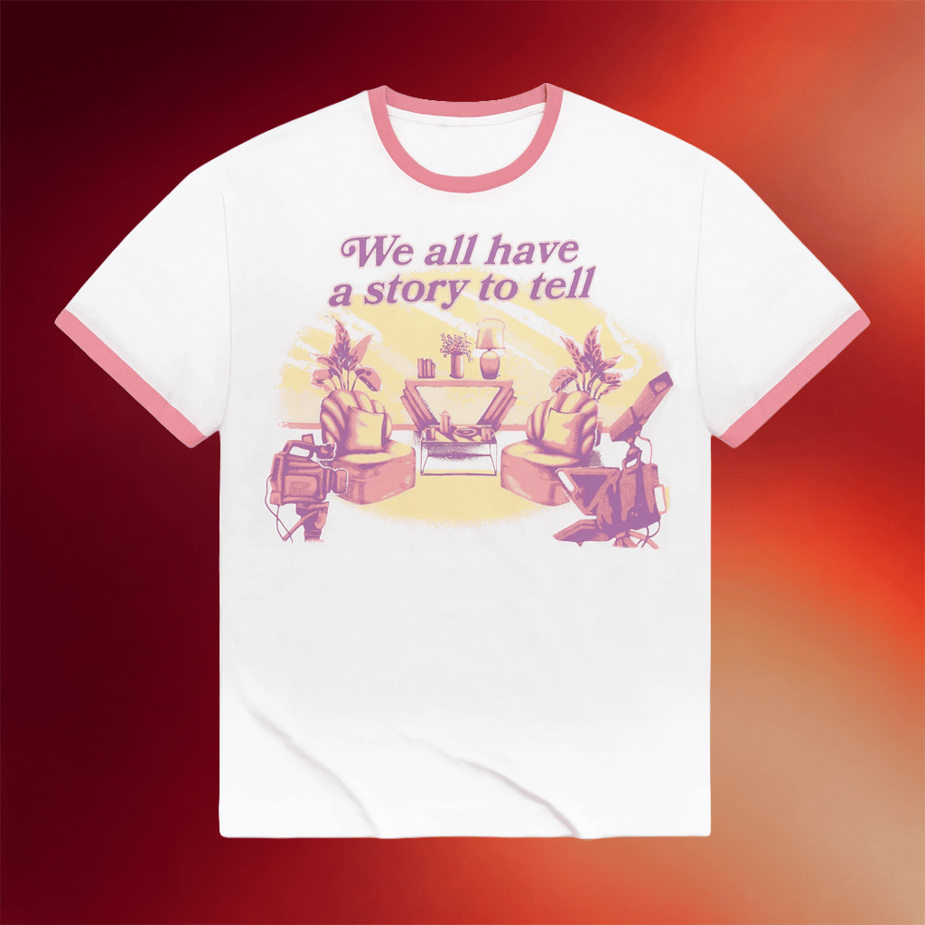 Dropout TV Merch 2026 Very Important People Ringer T-Shirt We All Have A Story To Tell Shirt