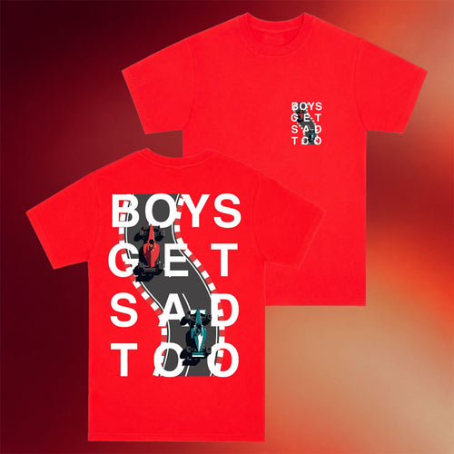 Boys Get Sad Too Merch 2026 Racing Car T-Shirt Red Gift Ideas For Boyfriend