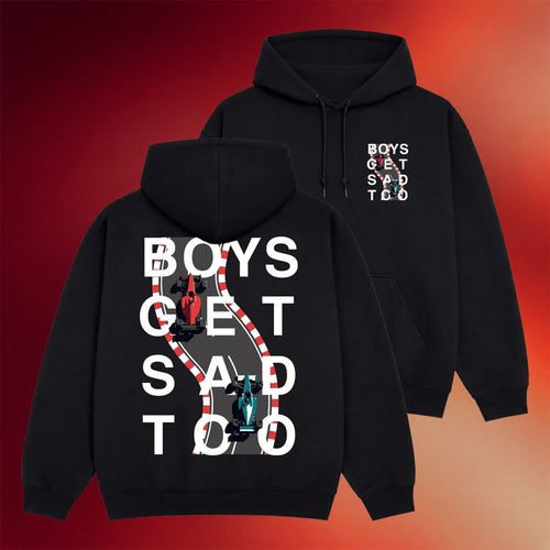 Boys Get Sad Too Merch 2026 Racing Car Hoodie Black Birthday Gift Ideas For Him