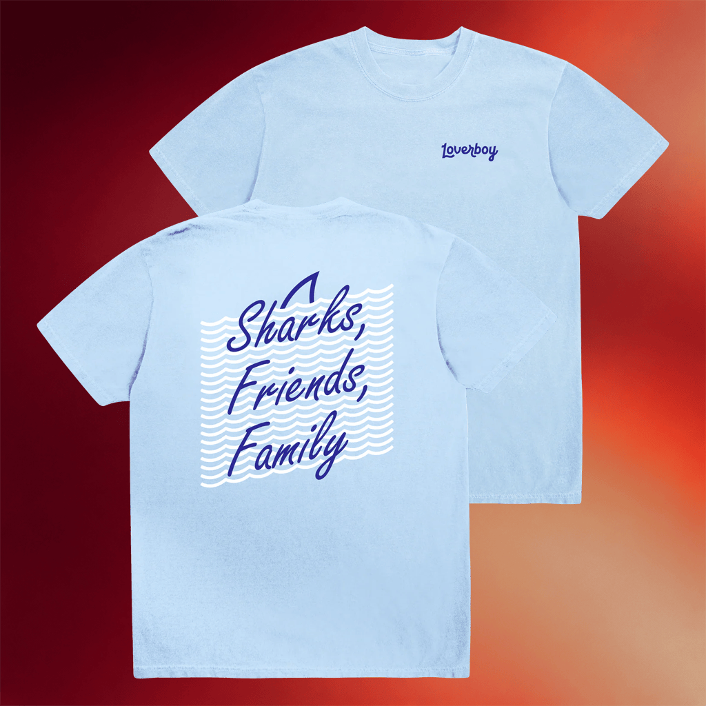 Loverboy Merch 2026 Sharks Friends Family T-Shirt Loverboy Shirt Gifts Ideas For Brothers