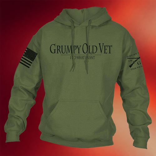 Grunt Style Merch 2026 Grumpy Old Vet Military Hoodie Grunt Style Hoodie Gifts For Veteran