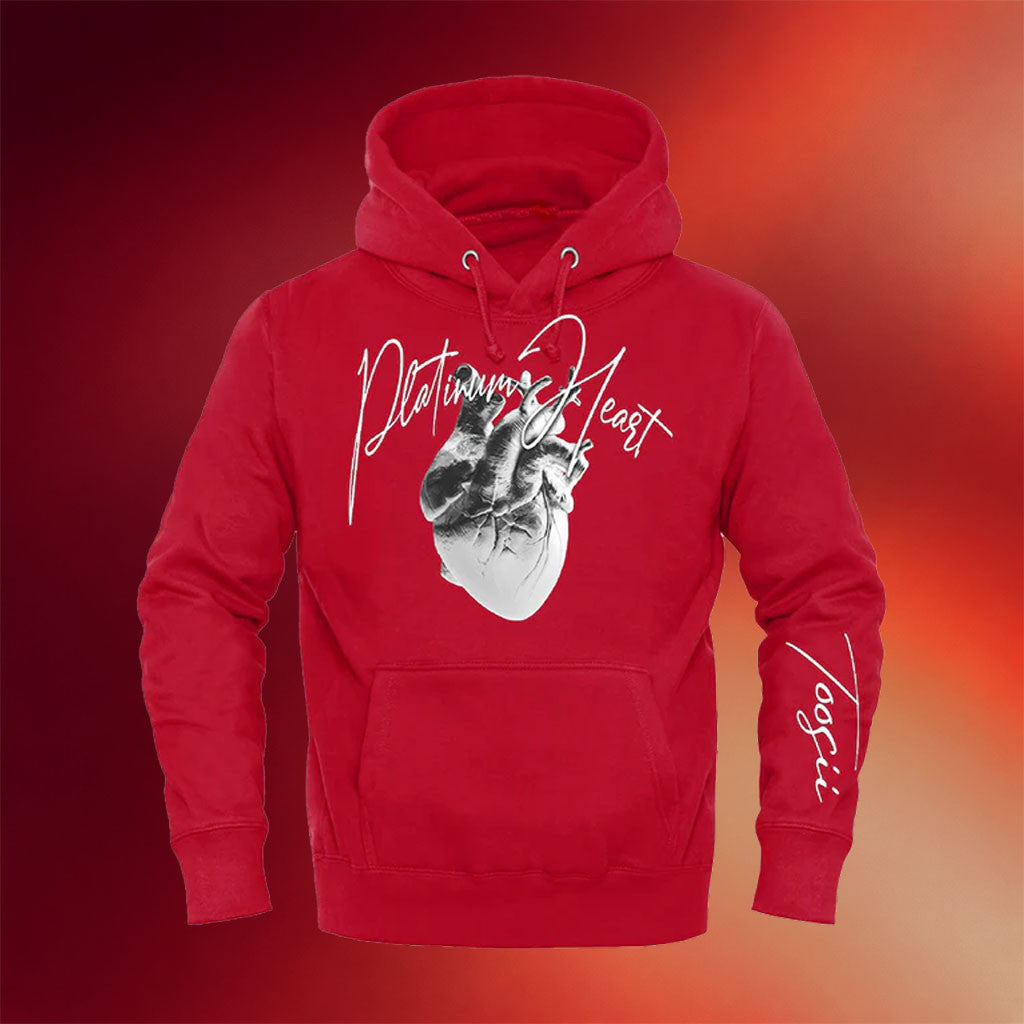 Toosii Merch 2026 Platinum Heart Red Hoodie Toosii Rapper Hoodie Gift For Brother