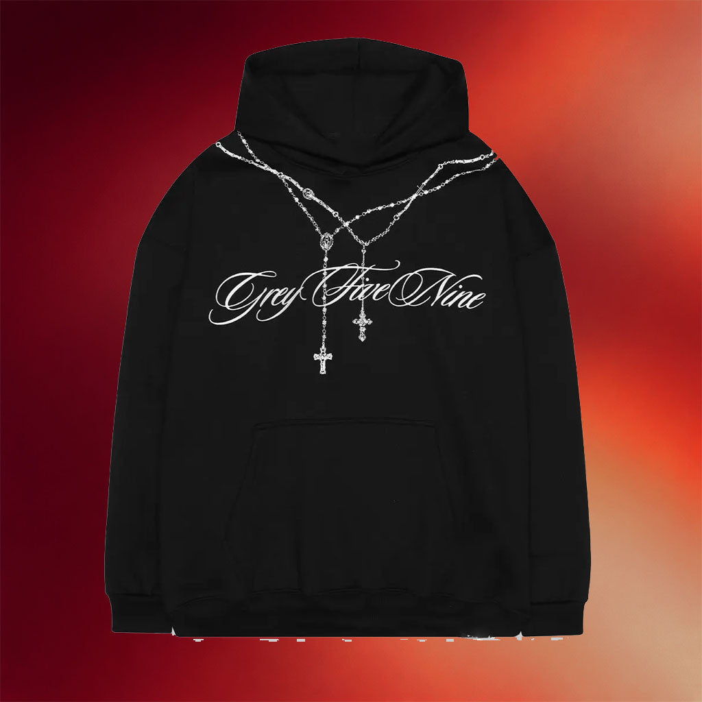 G59 Records Merch G59 Rosary Hoodie Grey Five Nine Hoodie Gift For Brother