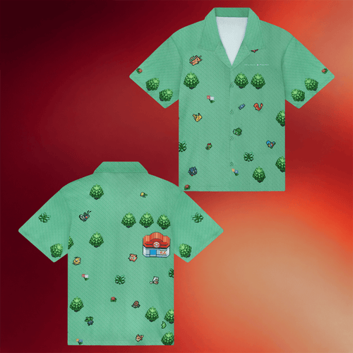 Dolly Noire X Pokemon Merch 2026 Pokemon Glade Button Up Shirt Birthday Ideas For Friends