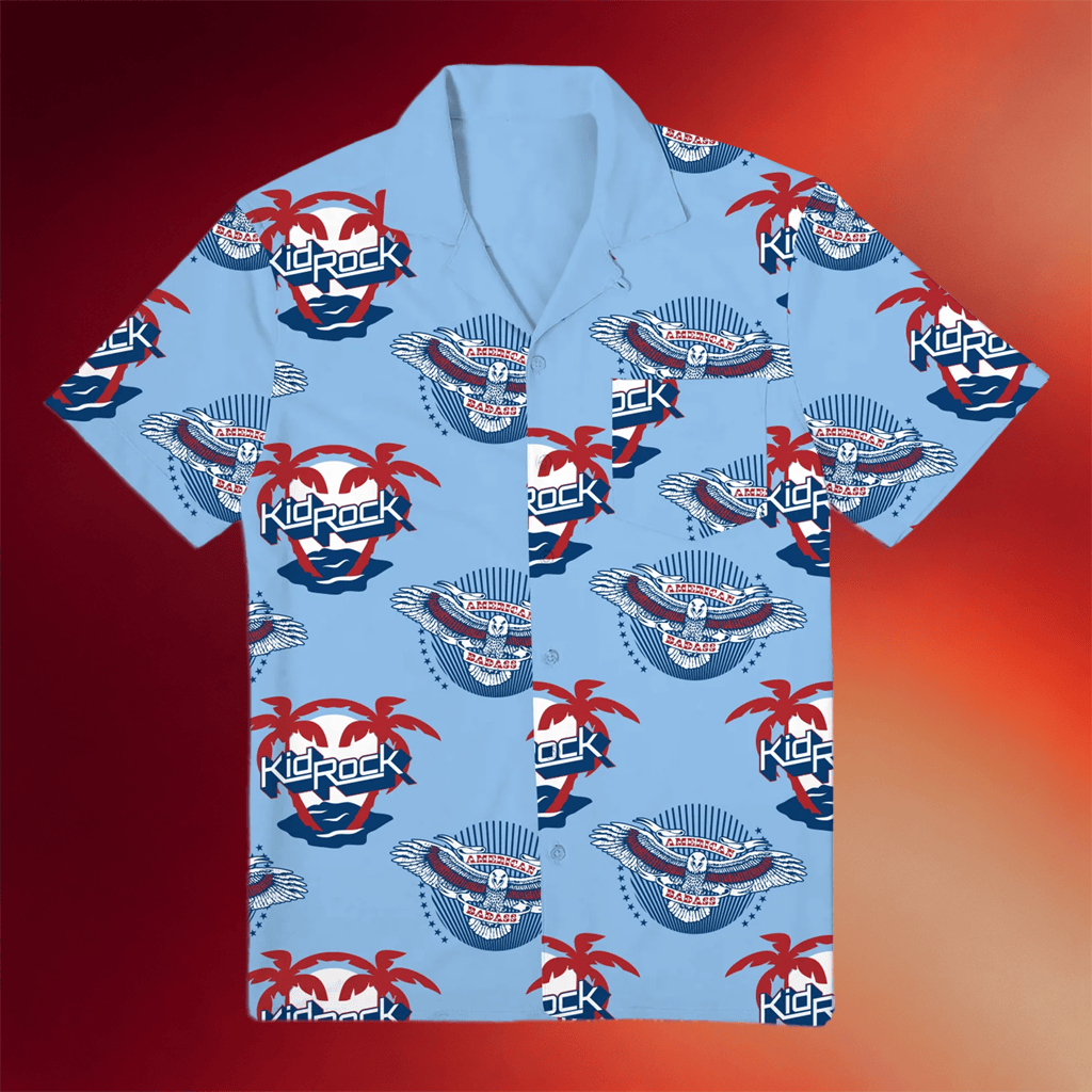 Kid Rock Merch 2026 Vacation Blue Hawaiian Shirt Music Related Gifts For Guys