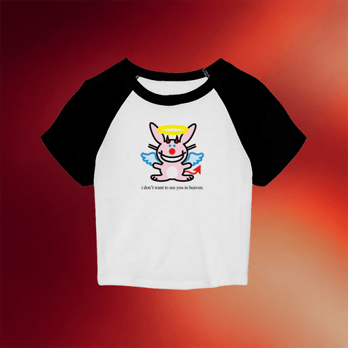 The Callous Daoboys Merch 2026 Happy Bunny Baby Tee I Don't Want To See You In Heaven Shirt