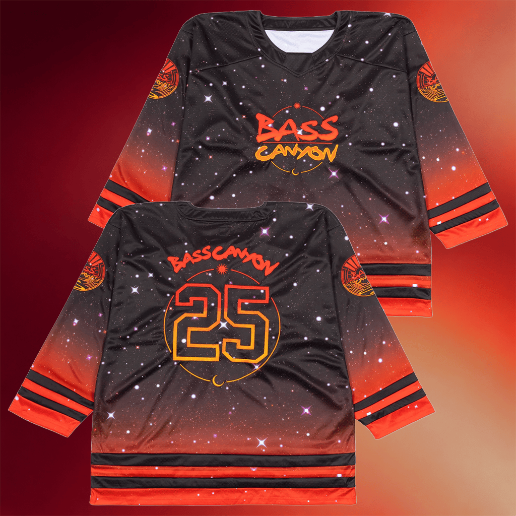 Excision Merch 25 Bass Canyon Hockey Jersey Red Orange Good Gifts For Brother