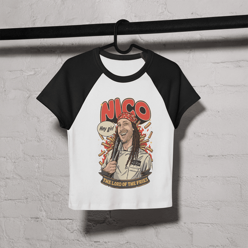 Bistro Huddy Merch 2026 Nico Lord Of The Fries Baby Tee Best Gifts For Sisters