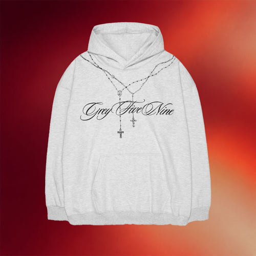 G59 Records Merch G59 Rosary Hoodie Grey Five Nine Hoodie Birthday Gift For Her
