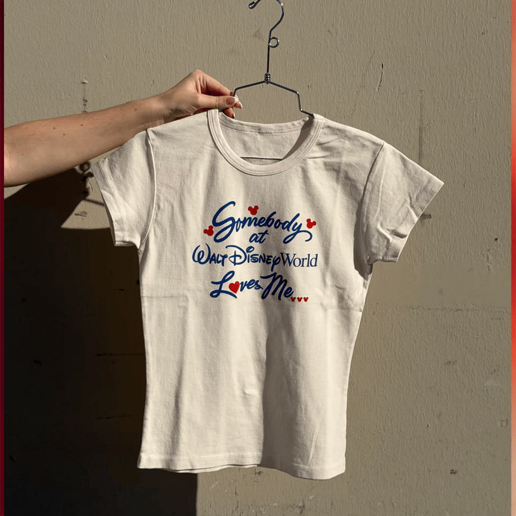 Rope Drop Threads Merch 2026 Somebody Loves Me Baby Tee Best Gifts For Her