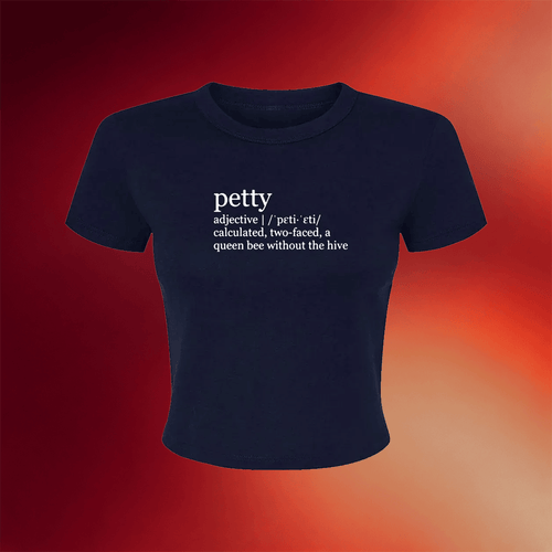 Freya Skye Merch 2026 Petty Definition Baby Tee Unique Gifts For Sisters
