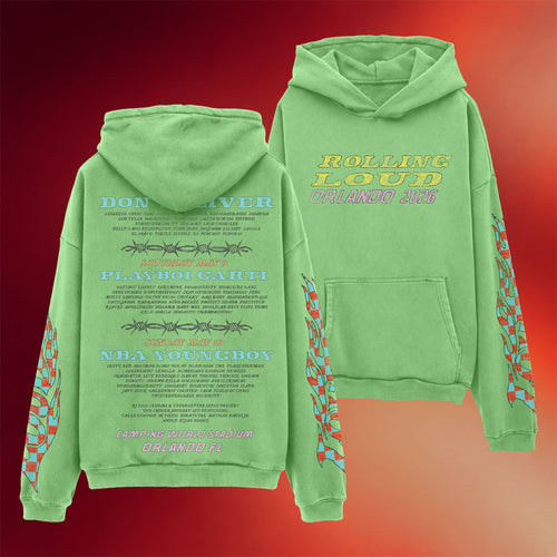 Rolling Loud Merch 2026 Hardstyle 26 Lineup Hoodie Rolling Loud Orlando Outfits For Fans