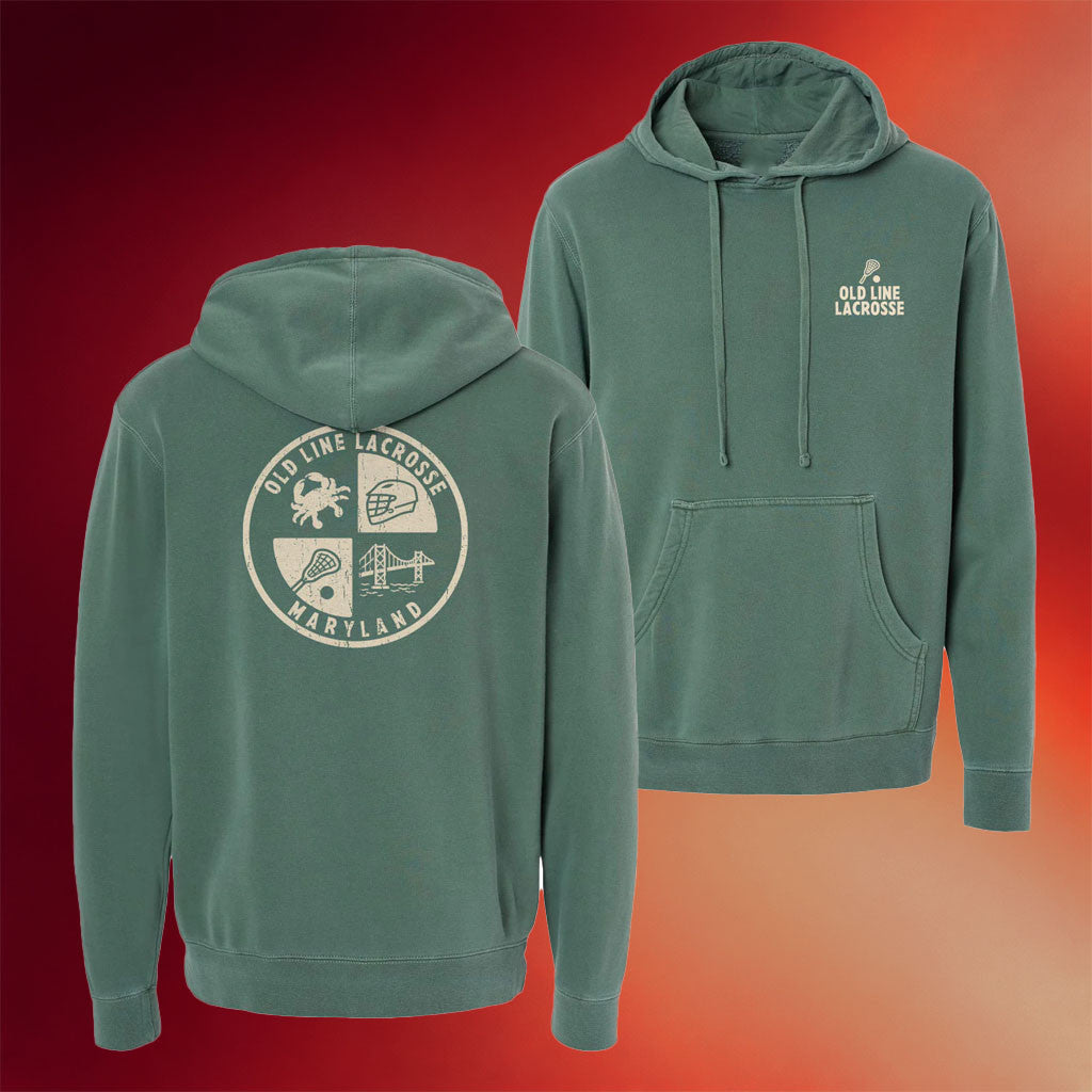 Routeone Apparel Merch Old Line Lacrosse Hoodie Present For Husband