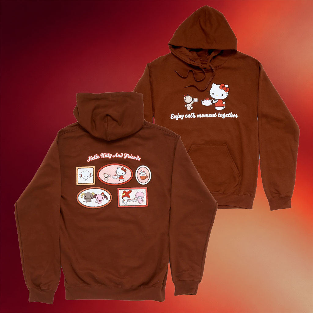 Sanrio Merch Hello Kitty And Friends Enjoy Each Moment Hoodie Birthday Gift For Sister