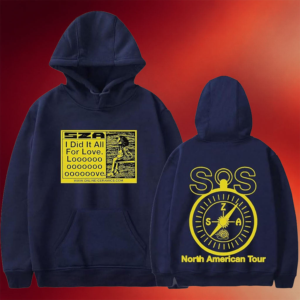 SZA Merch I Did It All For Love Hoodie SOS Tour Merch Gifts For Music Fans