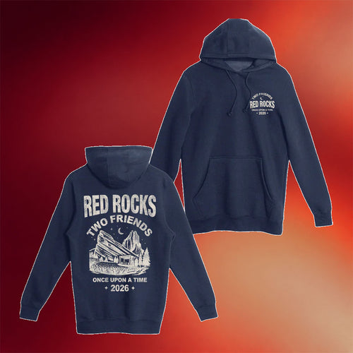 Two Friends Merch 2026 Red Rocks Hoodie Cool Gifts For Music Lovers