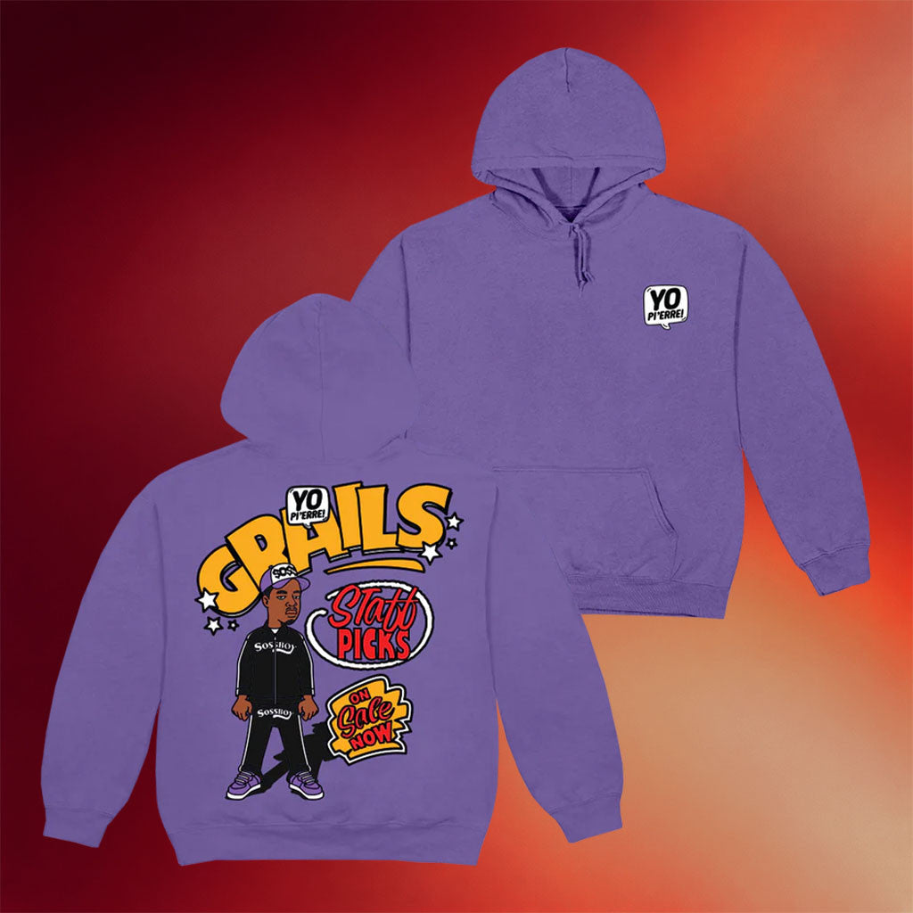 Yo Pi'erre Merch 2026 Grails Hoodie Pi'erre Bourne Merch Present For Rapper Fans