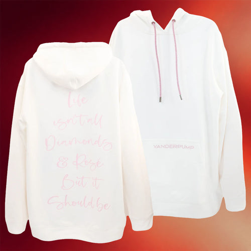 Vanderpump Merch Life Isn't All Diamonds And Rose Hoodie With Crystal Drawstrings Hoodie