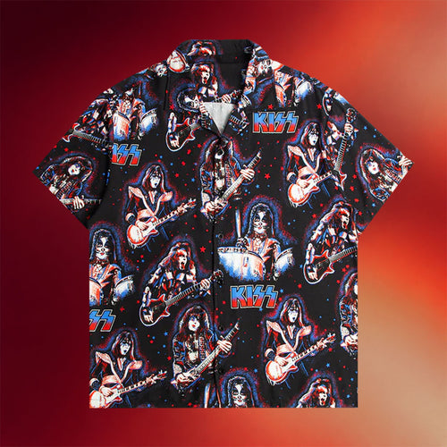 KISS Merch 2026 The Spirit Of 76 Hawaiian Shirt KISS Band Merch Gift For Rock Music Lovers